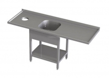 Stół przedłużony ze zlewem i otworem na odpadki RMS *